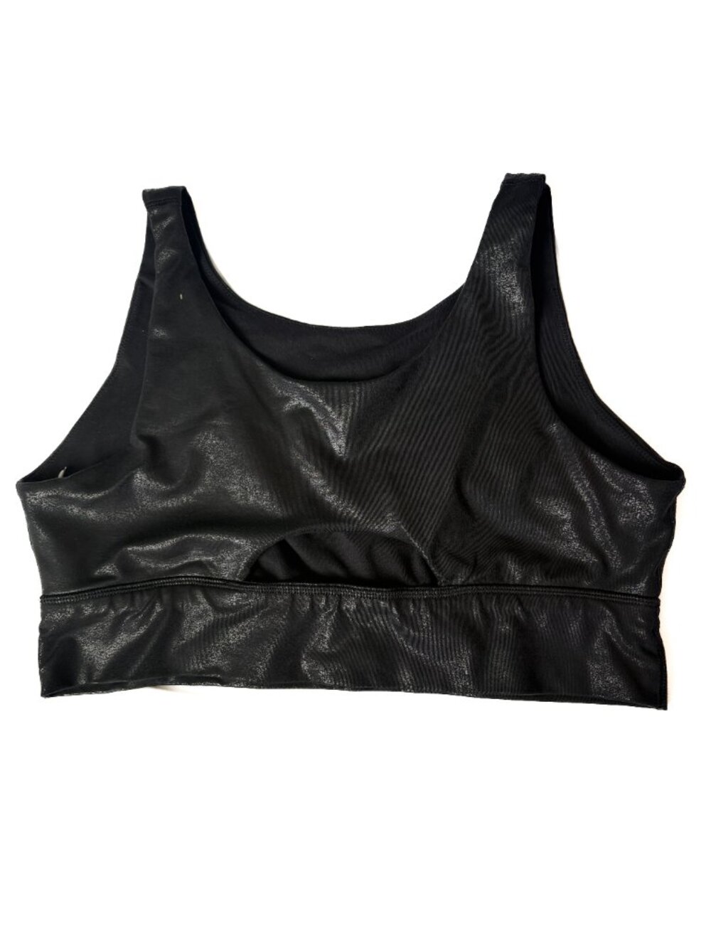 Aerie Offline Faux Leather Crop Top | Edgy & Trendy | Athleisure | XL - Picture 2 of 2
